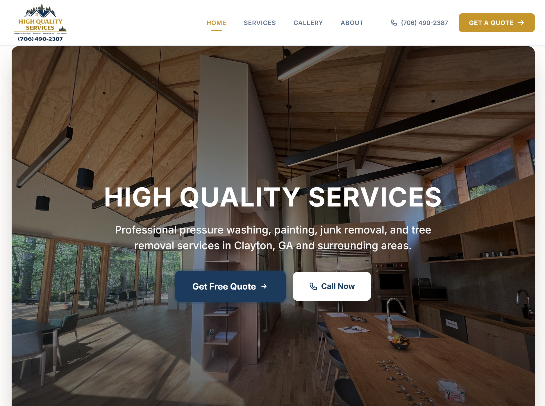 High Quality Services HQ demo website by DirtyHandSites