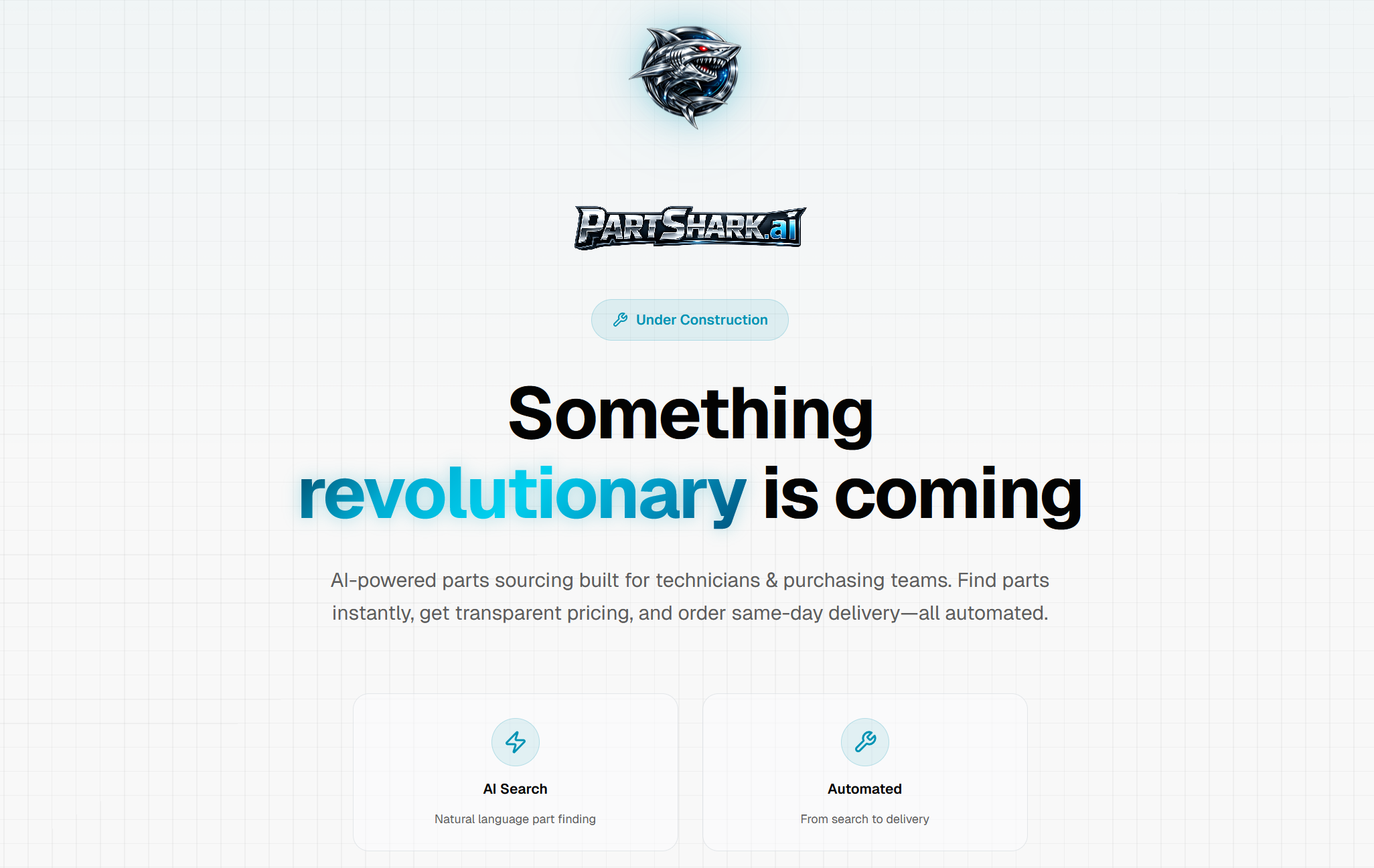 PartShark.ai website built by DirtyHandSites